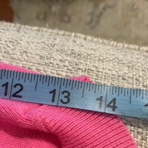 Crown & Ivy Hot Pink Puff Sleeve Sweater Plus 2X – Preppy Feminine Winter Knit - Picture 14 of 16